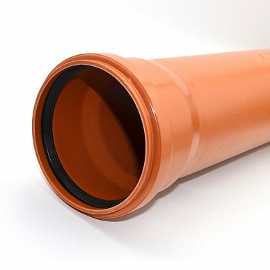 Труба ПВХ наружная рыжая SN4 110 мм х 3,2 мм длина 1500мм Aquaviva