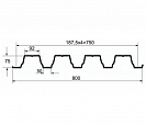 Профнастил Н75 RAL 9006 бело-алюминиевый 0.7 мм