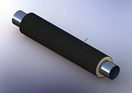 Элементы трубопровода с кабелем вывода ППУ (ПЭ) в полиэтиленовой оболочке