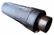 Концевой элемент трубопровода с торц. каб. выв. ст.  133х4,0-1-ППУ-ПЭ