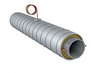 Концевые элементы трубопровода с торцевым кабелем вывода ППУ (ОЦ) в оцинкованной оболочке