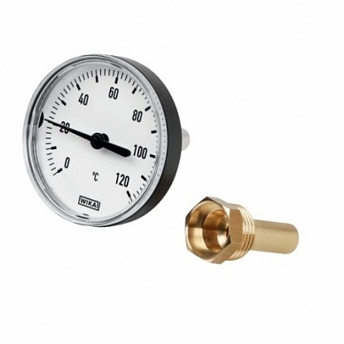 Термометр биметаллический осевой Дк80 L100мм G1/2" 120С A43.10 Wika 14138702