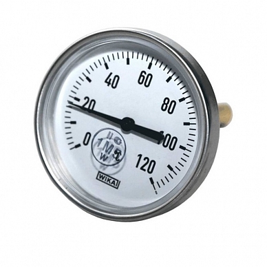 Термометр биметаллический осевой Дк63 L100мм G1/2" 160С A50.10 Wika 3905853 (36523013)