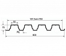 Профнастил Н75 RAL 9006 бело-алюминиевый 0.85 мм